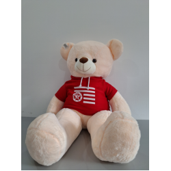 Плишано мече со дуксер 100 цм беж