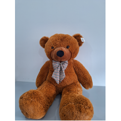 Плишано мече со машна 120 цм кафено