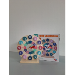 Едукативна дрвена играчка - Го учиме часовникот JT-001-24