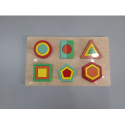 Едукативна дрвена играчка - Сложувалка со форми  ЈТ-001-30