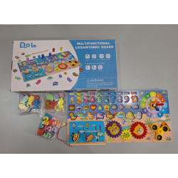 Едукативна дрвена играчка - Мултифункционална логоритамска табла ЈТ-001-43