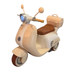 Мотор Веспа за деца беж/бела