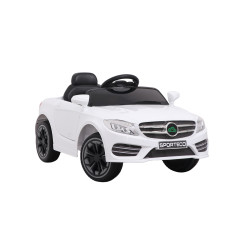 Автомобил на акумулатор - модел 220 бела